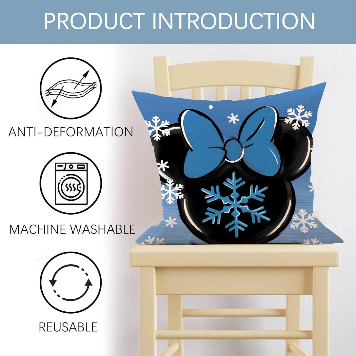 Winter Decorative Throw Pillow Covers - 20 x 20, Set of 4