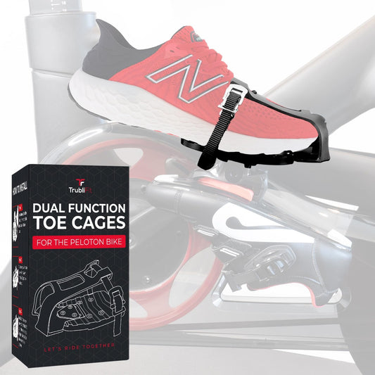 Dual Function Toe Cages for Peloton Bike - Convert Peloton Pedals to Two Sided Toe Cages - Ride with Sneakers or Peloton Shoes - Accessory for Peloton Bike - Fits All Peloton Bikes