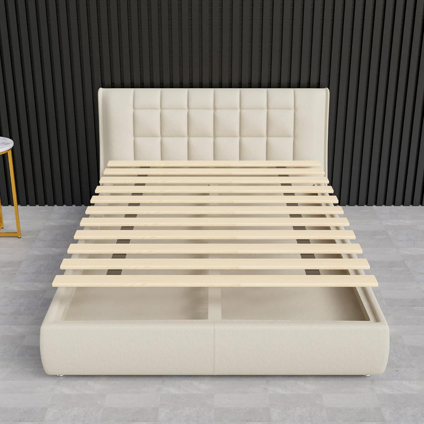 Greaton KING 0.68-Inch Heavy Duty Horizontal Wooden Bunkie Board/Bed Slats, King(76"), Beige