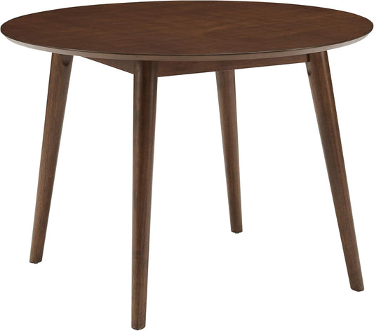 NEW - Crosley Furniture Landon Mid-Century Modern Round Wood Dining Table, Mahogany - Retail $179