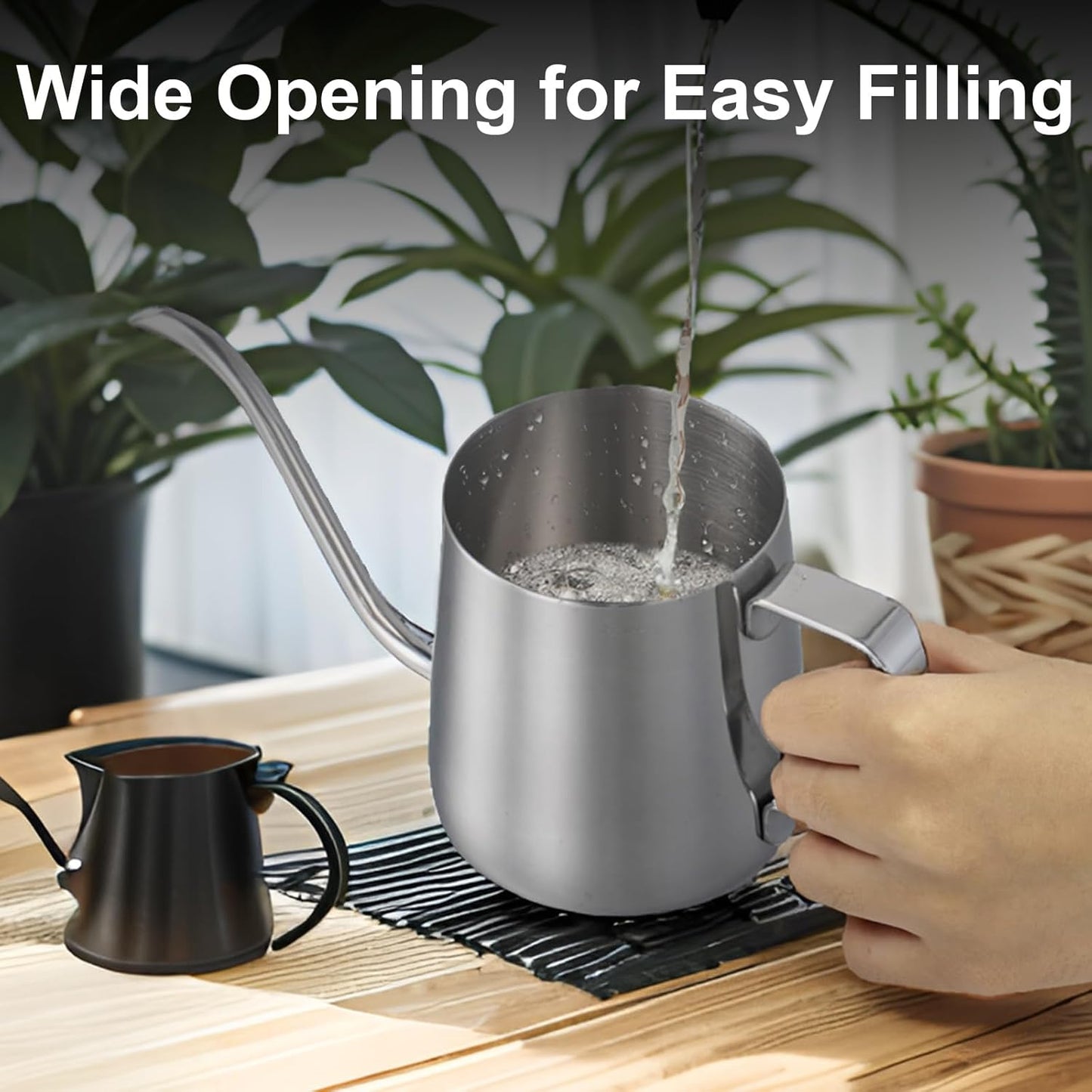 Small Watering Can for Indoor Plants, Mini Indoor Watering Can with Long Spout and Handle 12 Oz