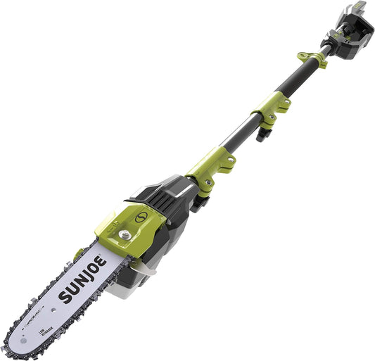 NEW - Sun Joe iON100V-10PS-CT 10-Inch 100-Volt Max Lithium-iON Cordless Telescoping Pole Chain Saw, Tool Only - Retail $144