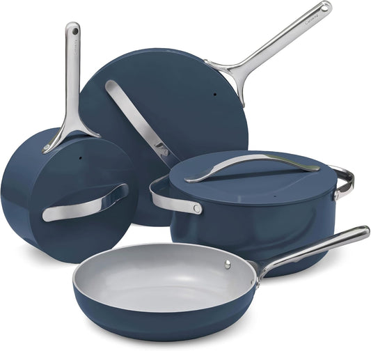 Caraway Non-stick Ceramic Cookware Set (12 Piece) Pots, Pans, Lids and Kitchen Storage - PFAS & PFOA Free
