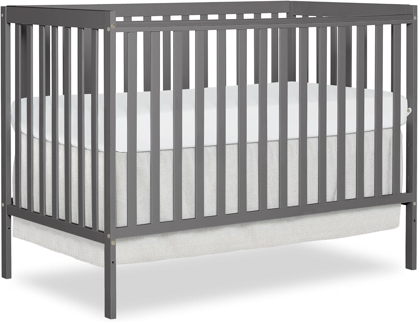 NEW w/ scuff - Dream On Me Synergy 5-in-1 Convertible Crib in Steel Grey, Greenguard Gold Certified - Retail $180