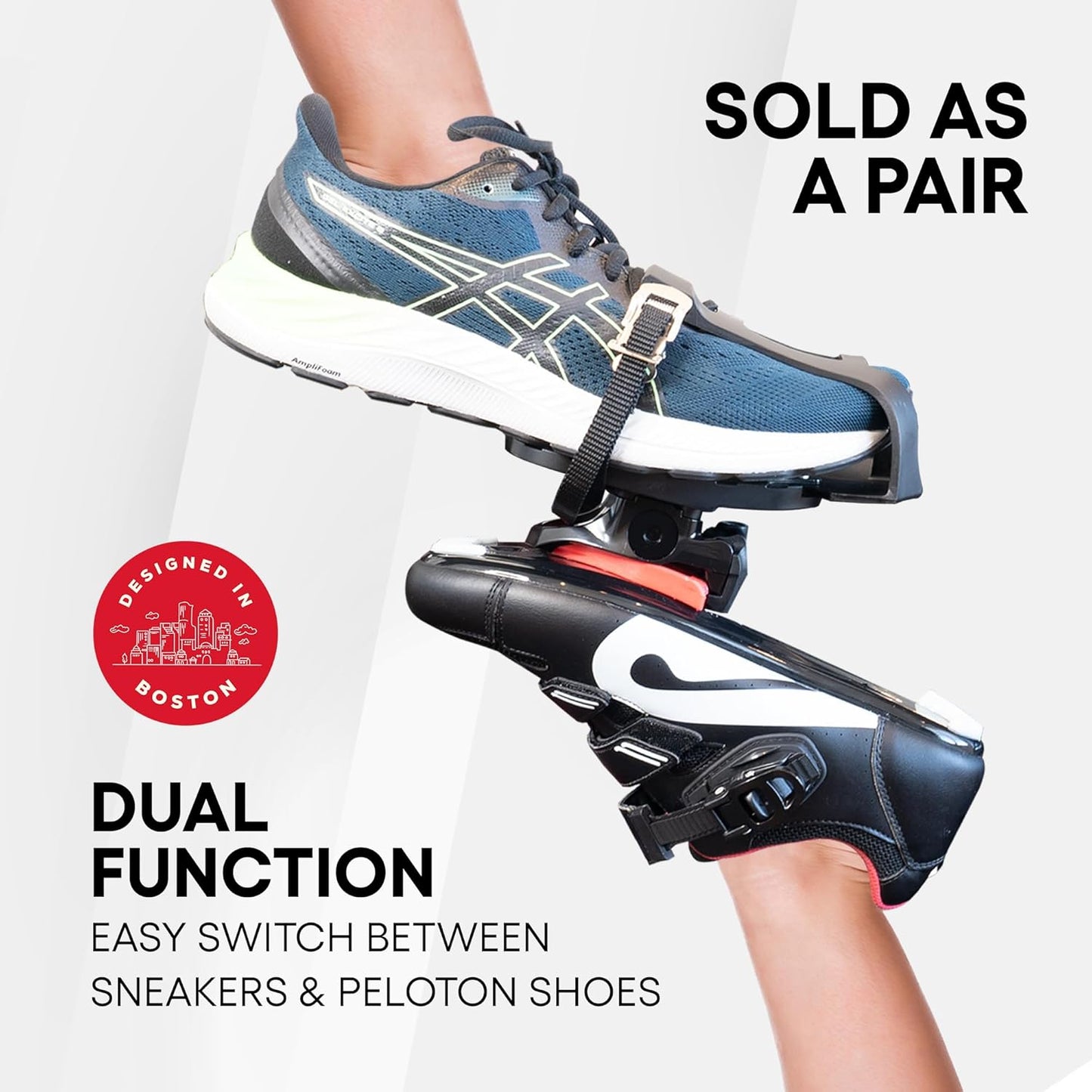 Dual Function Toe Cages for Peloton Bike - Convert Peloton Pedals to Two Sided Toe Cages - Ride with Sneakers or Peloton Shoes - Accessory for Peloton Bike - Fits All Peloton Bikes