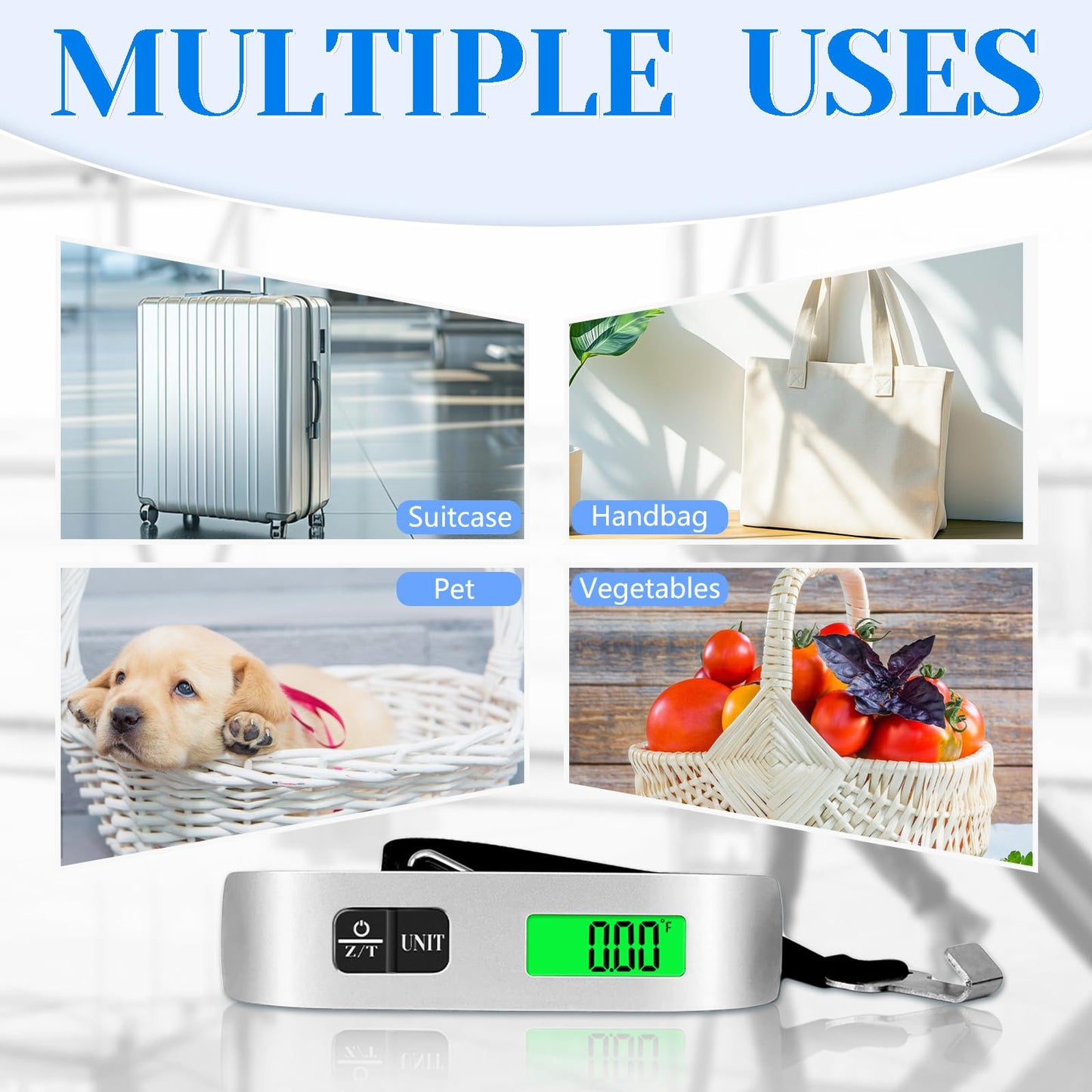 Luggage Scale, 110lb Luggage Weight Scale, LED Display, Luggage Scale Travel