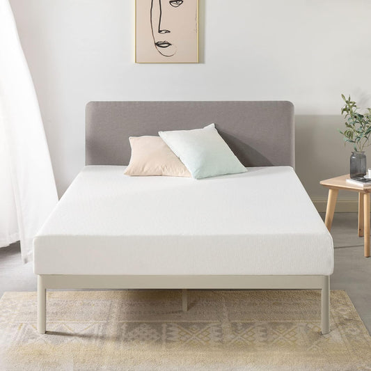 NEW - Best Price Full Mattress 8 Inch Mattress Bed-In-A-Box, Green Tea Memory Foam , White - Retail $181