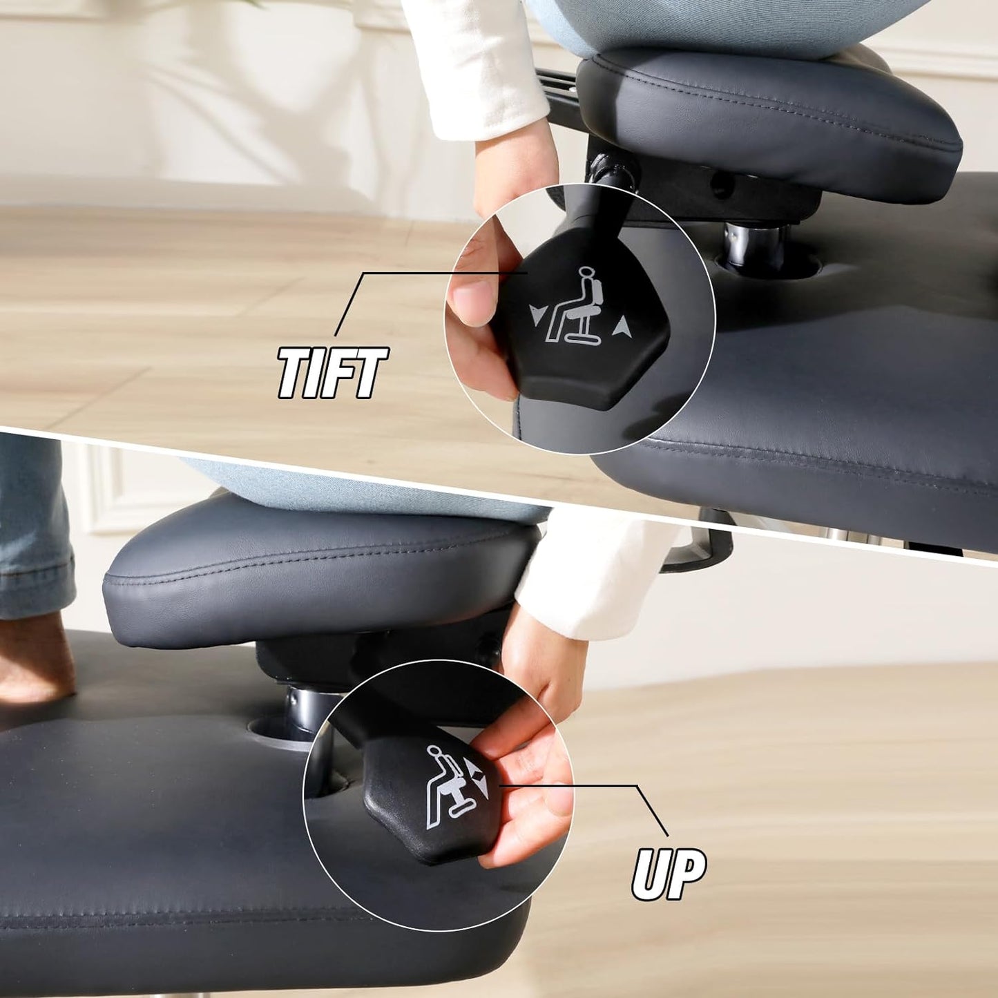 NEW - LHOOCX Cross-Legged Chair, Kneeling Chair with Lumbar Support and Adjustable Recline Angle, Ergonomic Office Chair for Office, Home and Yoga Enthusiasts, Meditation Fanatics (Black) - Retail $249