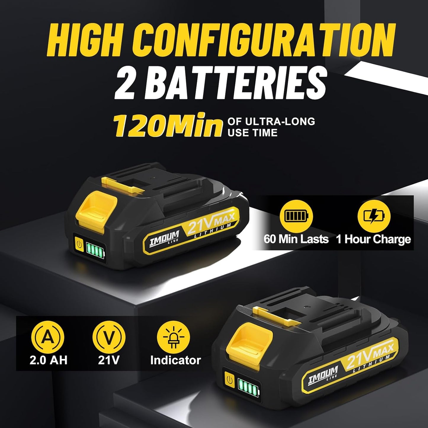 NEW - Mini Chainsaw Cordless 6'' with 2Ã—21V Battery, IMOUMLIVE Brushless Powerful Electric Small Hand Portable Chain Saw with Auto Oiler, Lightweight, 2.2 lbs, Handheld, Easy For Pruning, Cutting, Trimming - Retail $78