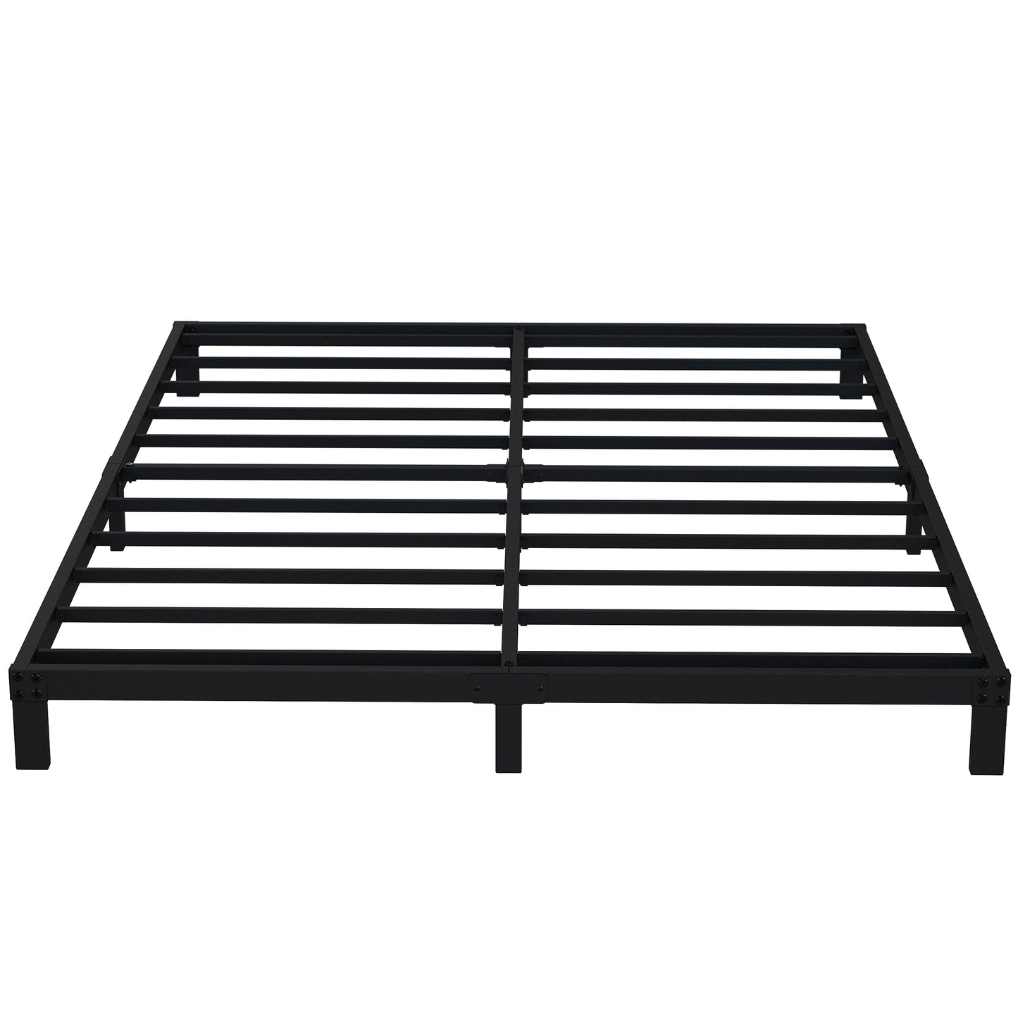 6 Inch Full Size Bed Frame Heavy Duty Metal Platform No Box Spring Needed, Easy Assembly Noise Free, Black