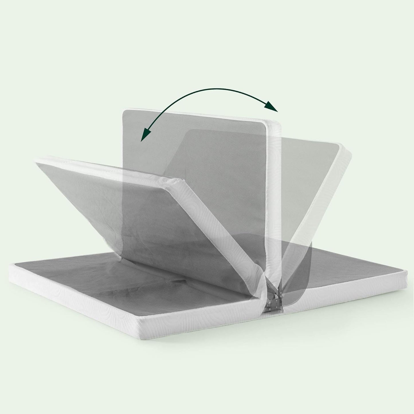 NEW - ZINUS Split King No Assembly Metal Box Spring, 4 Inch White Mattress Foundation, Sturdy Metal Structure - Retail $330