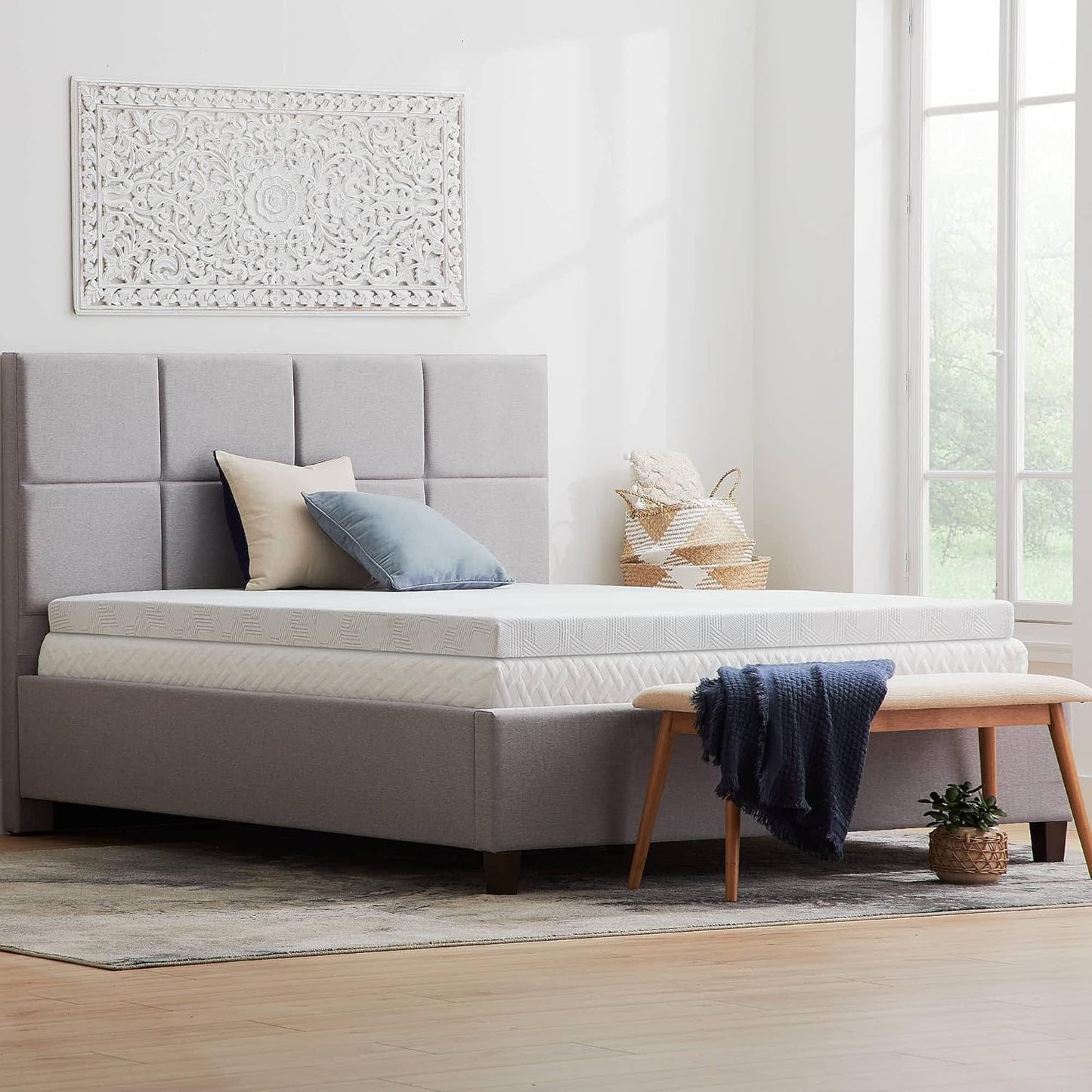 Dr. Oz Good Life Say Goodnight Memory Foam Mattress Topper Twin Size, Gray (OZGL30TT30BGT)