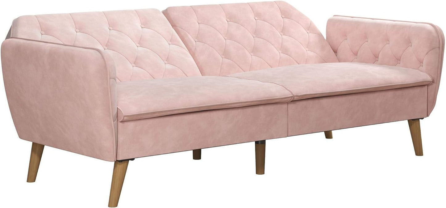 NEW - Novogratz Tallulah Memory Foam Futon, Pink - Retail $232