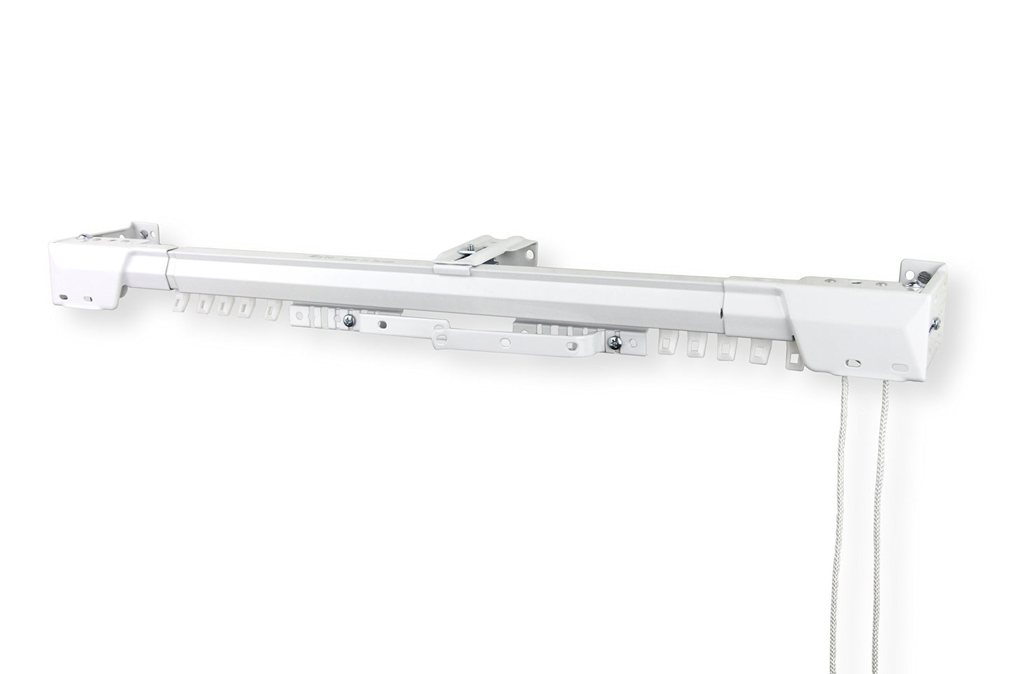Rod Desyne Heavy Duty Center Open Traverse Rod, 66-120 inch, White