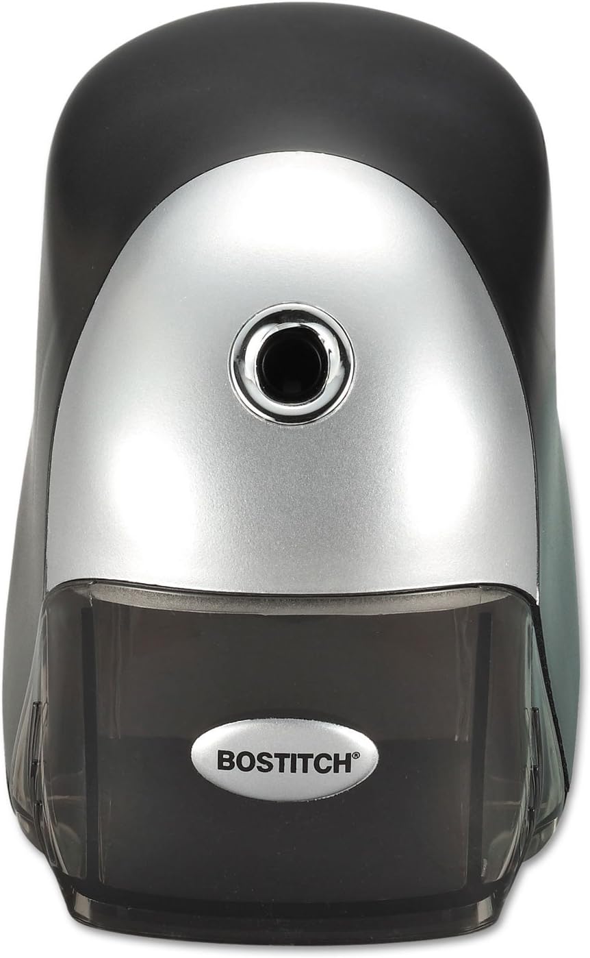 Bostitch Office QuietSharp Executive Heavy Duty Electric Pencil Sharpener - Colored Pencil Compatible, Black