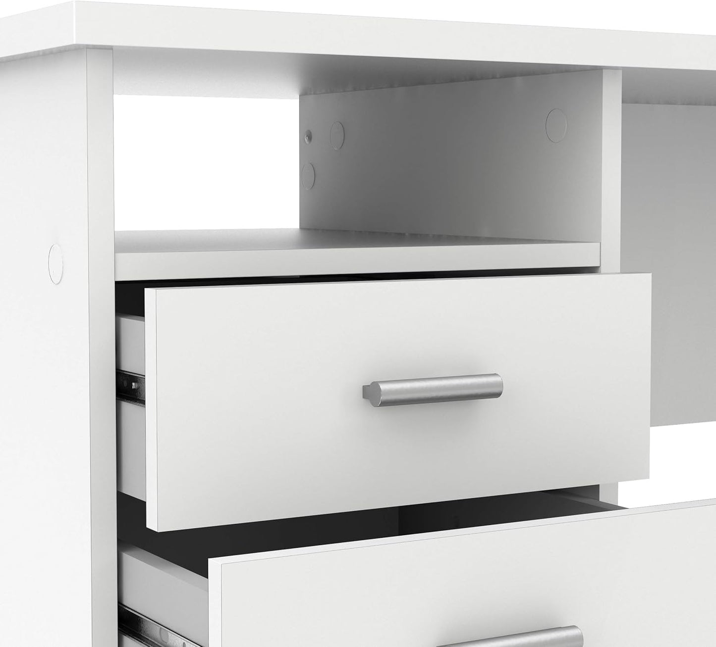 NEW - Tvilum Desk with 4 Drawers, White - Retail $189