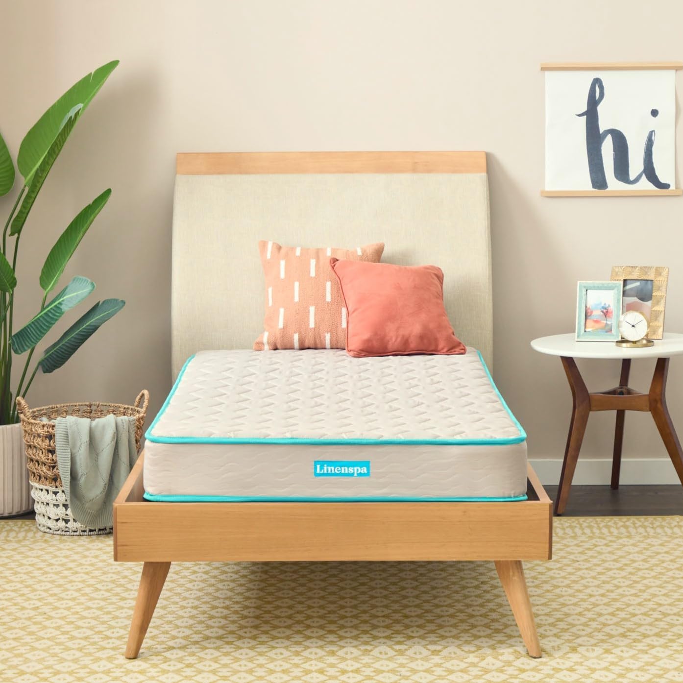 NEW - Linenspa - Twin XL Size, 6 Inch Mattress - Firm Feel - Bonnell Spring with Foam Layer - Mattress in a Box - Youth or Kids Bed - Guest Bedroom - Durable and Breathable Support - Affordable - Retail $110