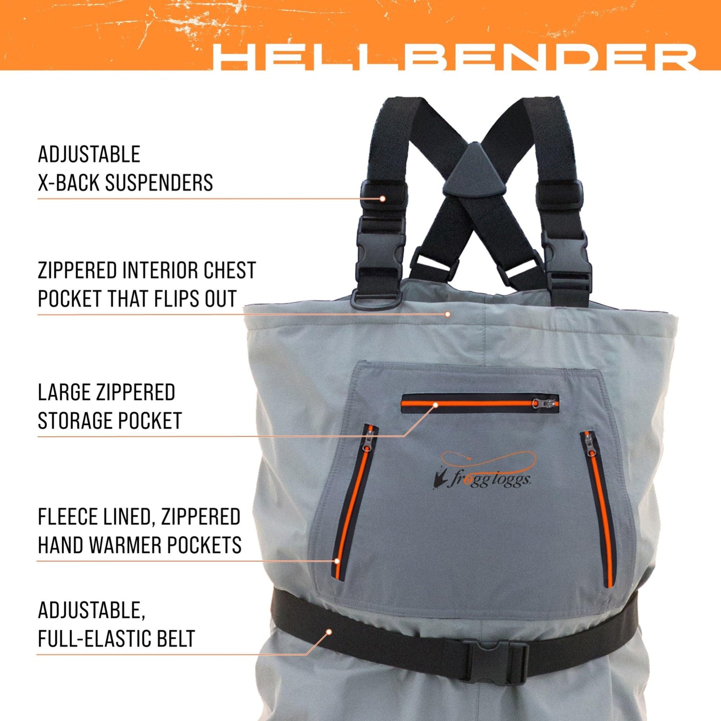 FROGG TOGGS Mens Hellbender Breathable Bootfoot Chest WaderHellbender Bootfoot Chest Wader, Medium