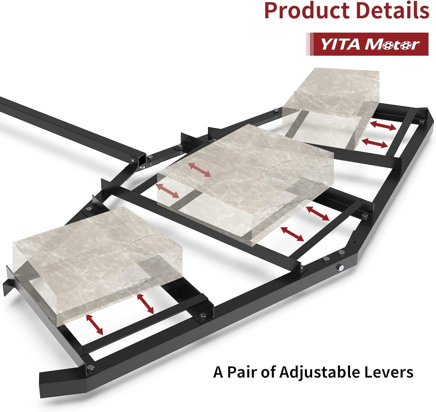 NEW - YITAMOTOR 84" Driveway Grader Drag Harrow for ATVs, UTVs, Garden Lawn Tractors, 84 inch, Black - Retail $129