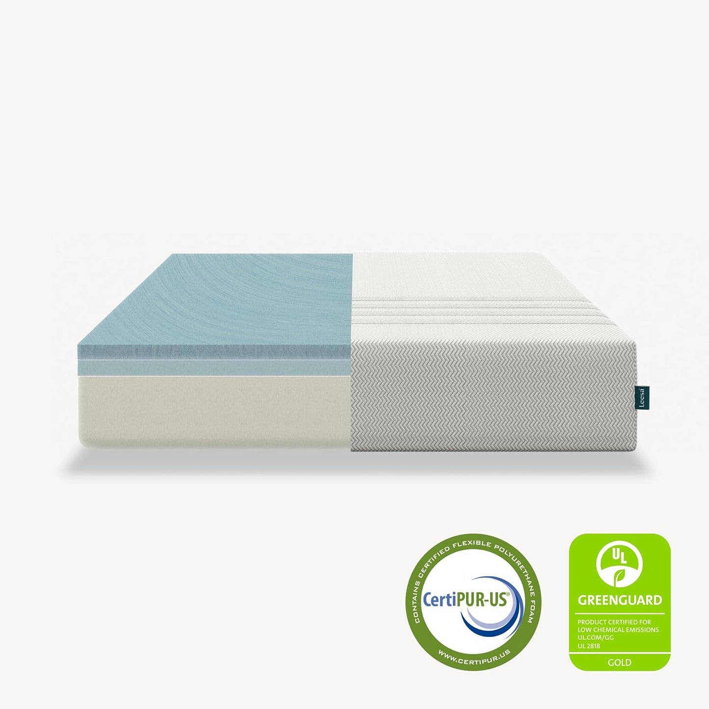 NEW - Leesa FULL 10in Youth Foam Mattress, Medium Firm Firmness, Soothing Foam and Responsive Memory Foam, 10in, CertiPUR-US Certified - Retail $526