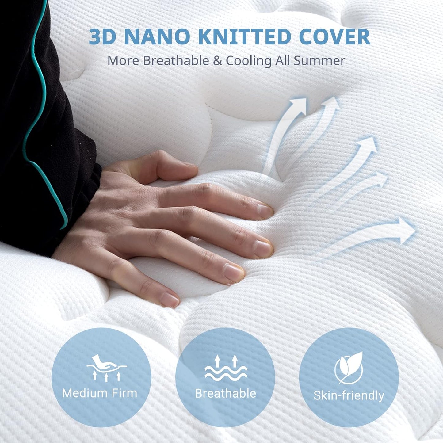 NEW - BedStory Queen Mattress, 14 Inch Gel Memory Foam Hybrid Mattress in a Box, Queen Size Mattress with Individually Wrapped Pocket Coils for Supportive and Pressure Relief, Made in USA,Black - Retail $543