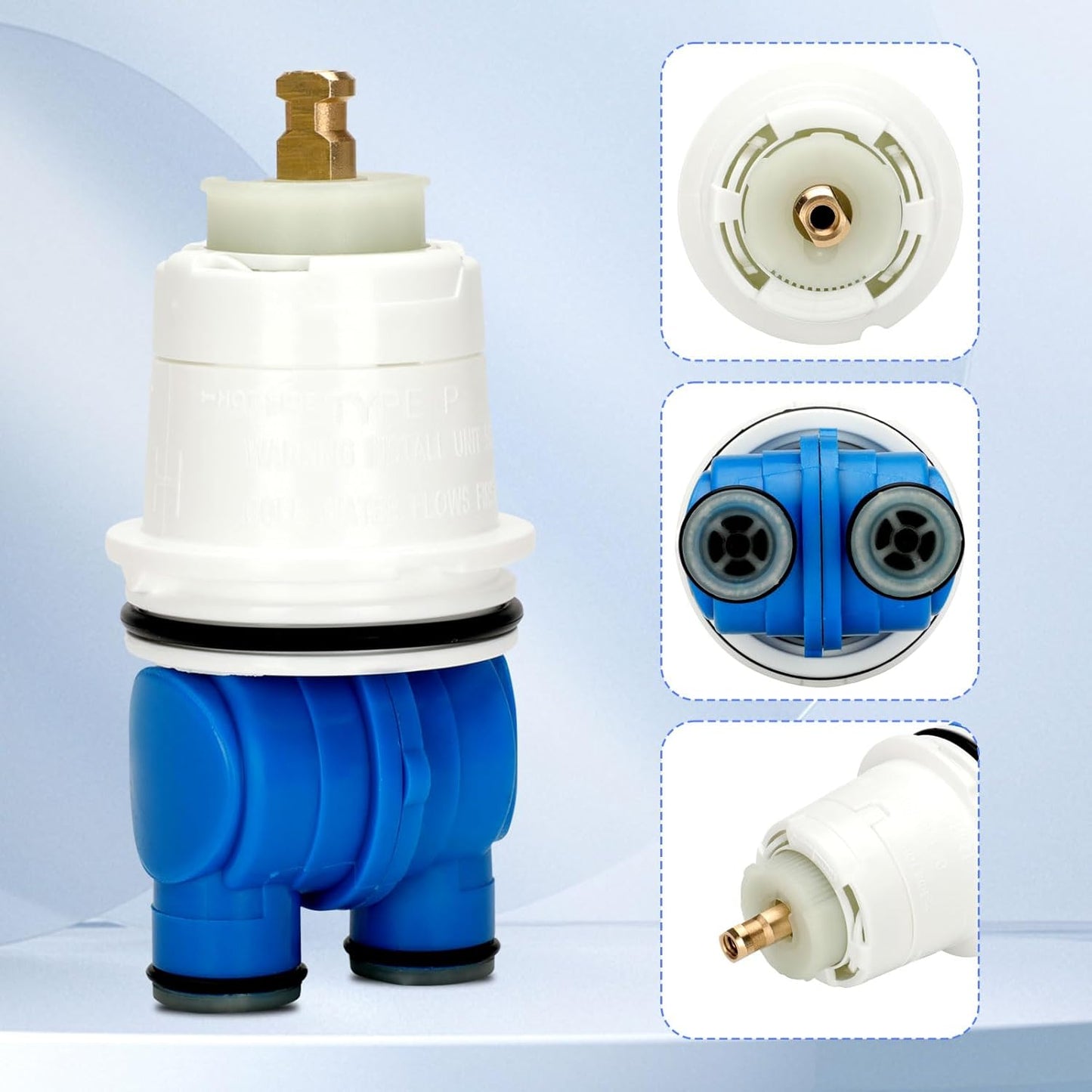 RP19804 Shower Cartridge Assembly,Shower Valve Cartridge Replacement for 1300/1400 Series Tub and Shower, Pressure Balance Cartridge Compatible with Single-Handle Monitor Shower (1993~2007),2PCS