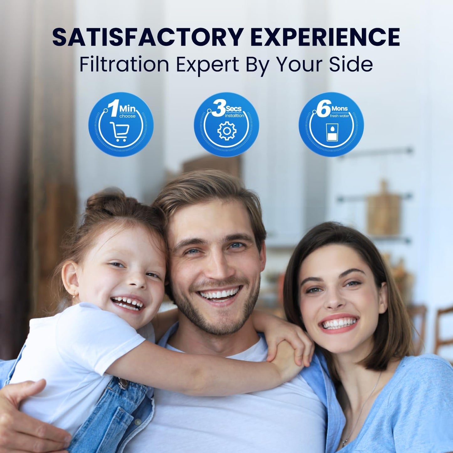 GOLDEN ICEPURE RWF0700A Refrigerator Water Filter Replacement for Samsung DA29-00020B, HAF-CIN/EXP, RF263BEAESR, RF28HMEDBSR, RF28HFEDTSR, RF28HFEDBSR, 3PACK