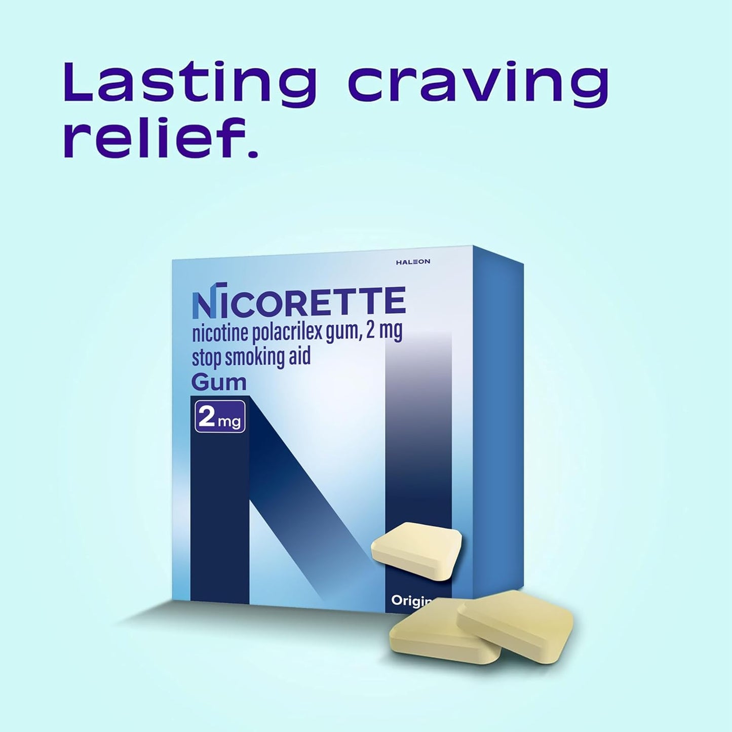 Nicorette Nicotine Gum Stop Smoking Aid, 2 mg, Original Flavor - 200 Count