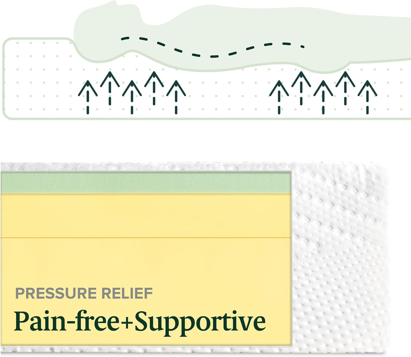 NEW - ZINUS 12 Inch Green Tea Essential Memory Foam, Queen, White - Retail $329