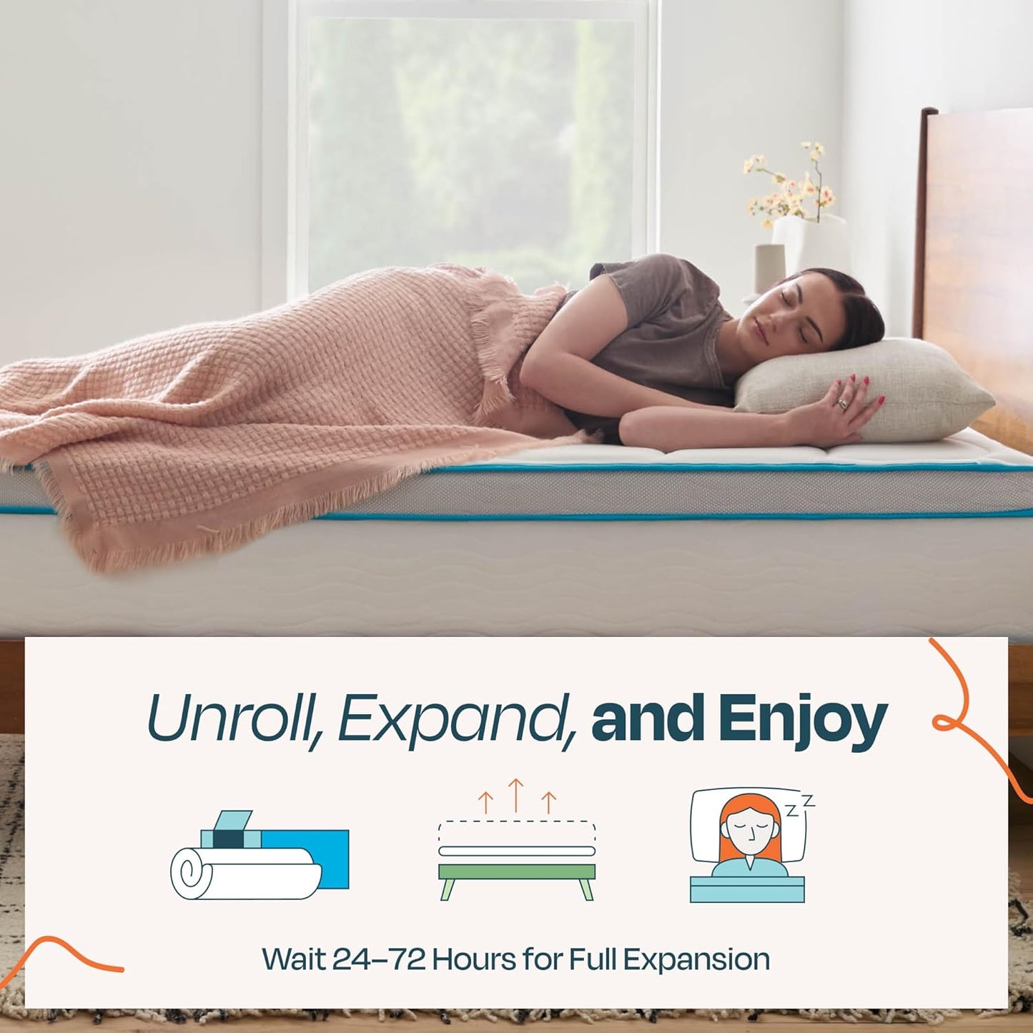 NEW - Linenspa QUEEN 12 Inch Memory Foam and Spring Hybrid Mattress - Medium Plush Feel - Bed in a Box - Pressure Relief and Adaptive Support - Breathable - Cooling - Primary Bedroom - Queen Size - Retail $349