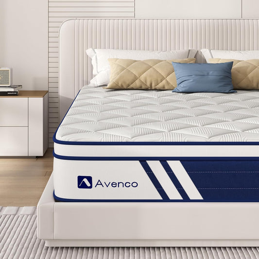 NEW - Avenco Full Size Mattress 10 Inch, Hybrid Full Mattresses, CertiPUR - Retail $215