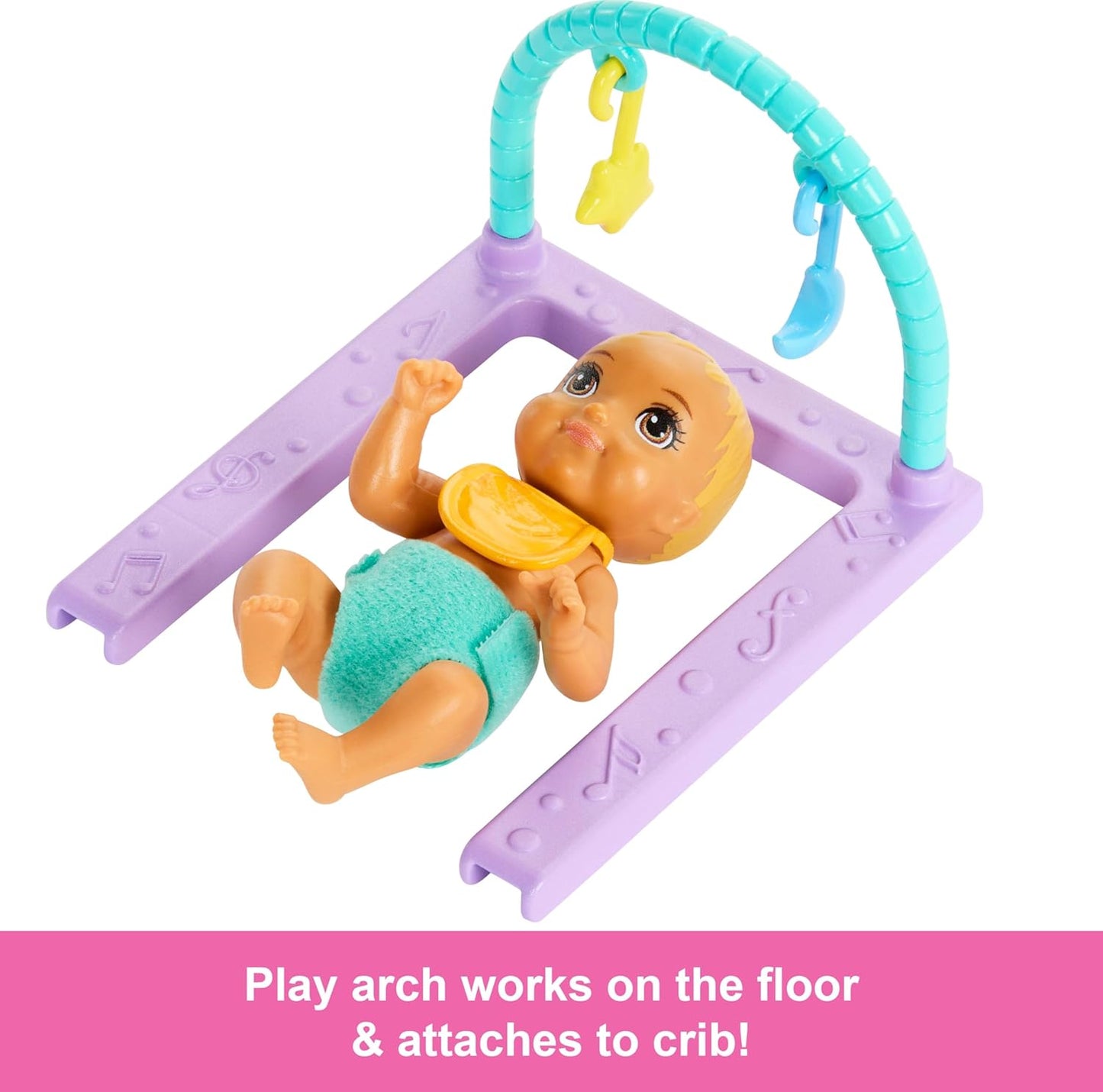 Barbie Skipper Doll & Nursery Playset with Accessories, Includes Twin Baby Dolls, 1 Crib, 1 Swing, 1 See-Saw & More
