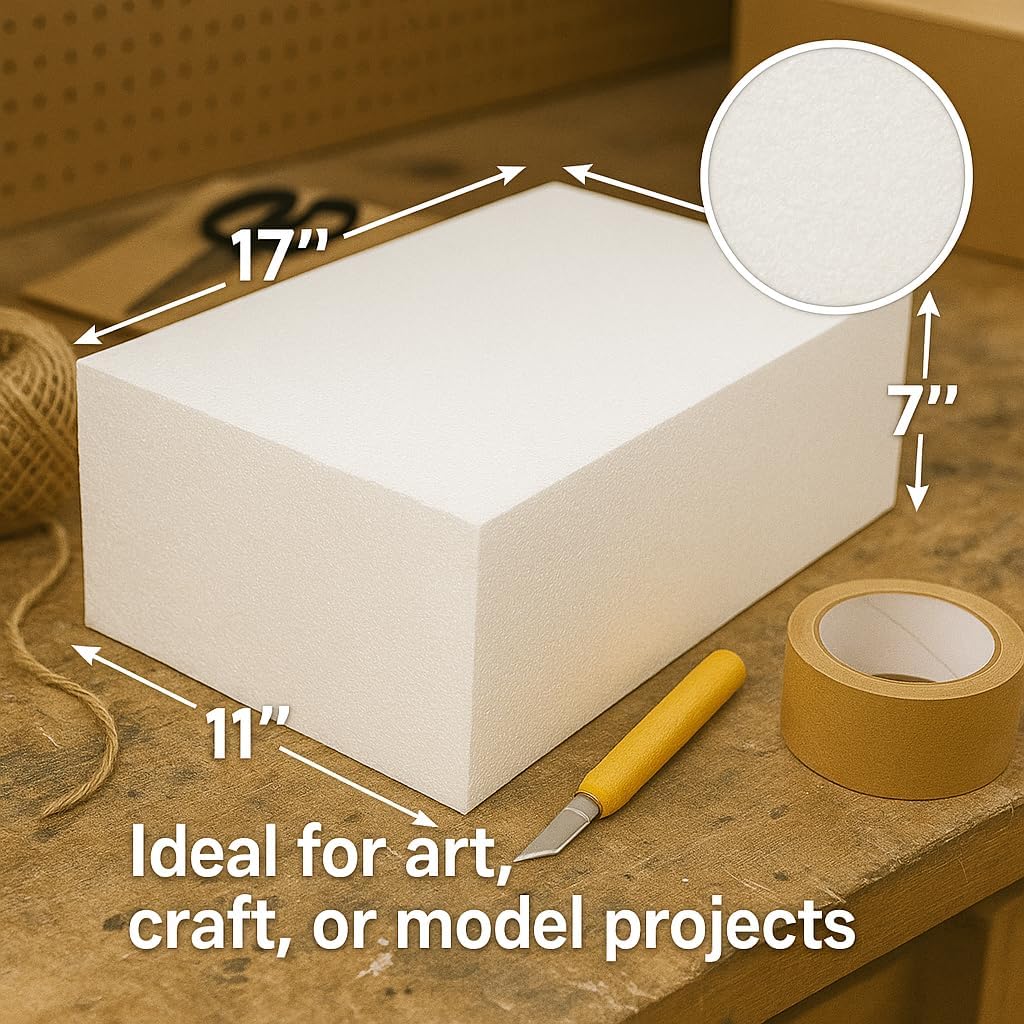 Silverlake 11x17x7 Craft Foam for Styrofoam Block Projects
