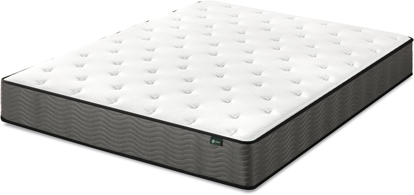 NEW - Zinus 10 Inch FULL True Support Hybrid Mattress [New Version], Fiberglass free, Medium Feel, Motion Isolation, Certified Safe Foams & Fabric, Bed-In-A-Box, Full - Retail $239