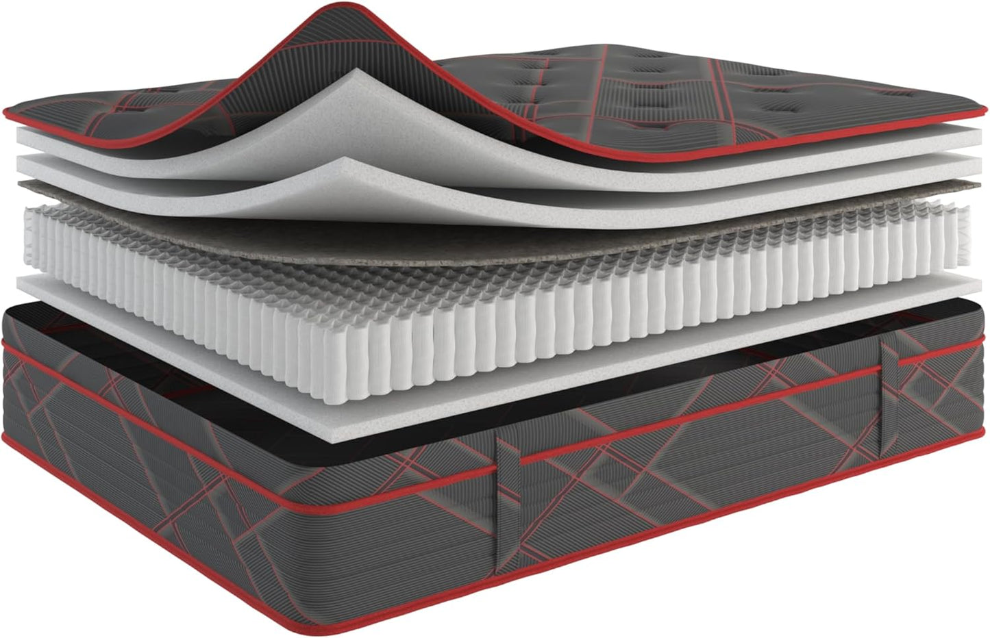 NEW - Ottomanson 13" Full Mattress in a Box Made in USA, Medium-Firm Mattress, Hybrid Mattress Cool Improved Airflow with Edge to Edge Pocket Coil, Bed in A Box, Ottopedic - Retail $353