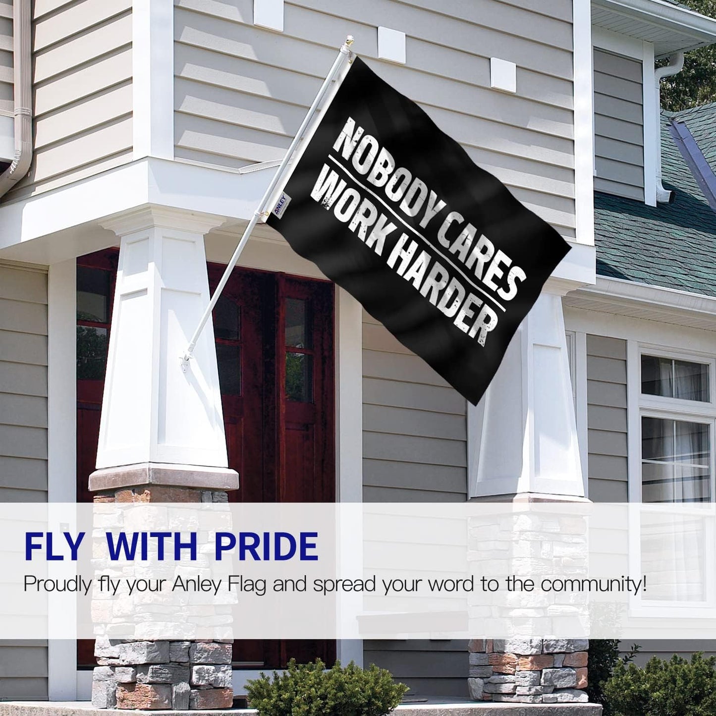 Anley Fly Breeze 3x5 Foot Nobody Cares Work Harder Flag - 3 X 5 Ft