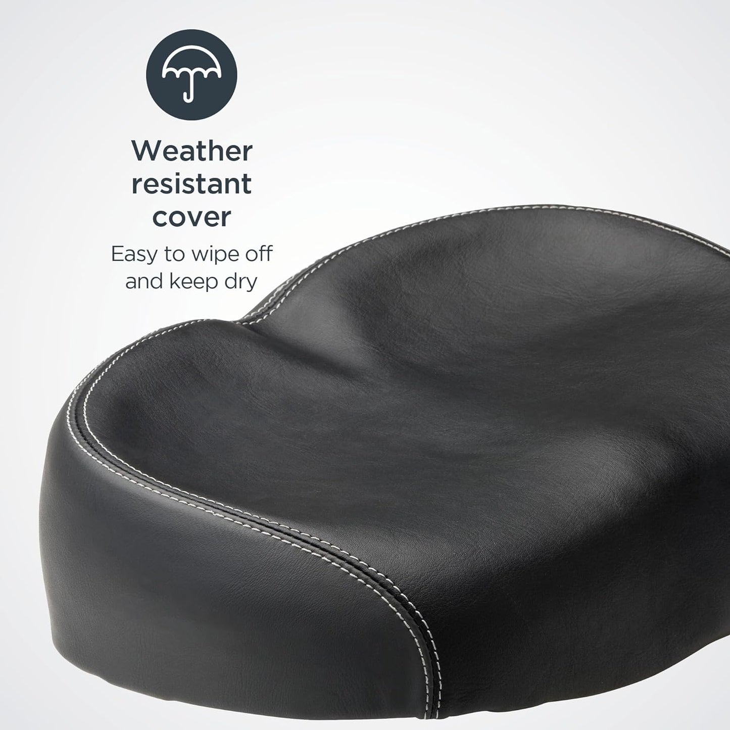 NEW - Schwinn Comfort Bike Seat, Saddle, Black, Foam Noseless - Retail $29