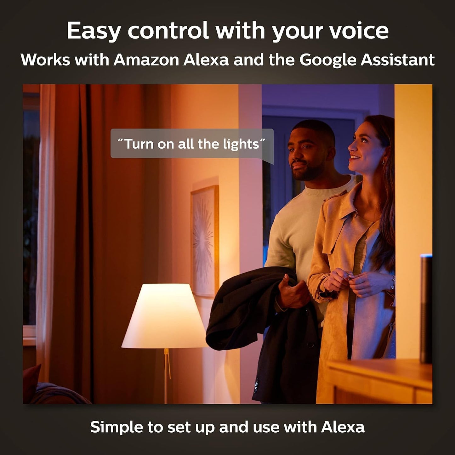 Philips Hue Smart 75W A19 LED Bulb - White Ambiance Warm-to-Cool White Light - 1 Pack - 1100LM - E26 - Indoor - Control with Hue App - Works with Alexa, Google Assistant and Apple Homekit