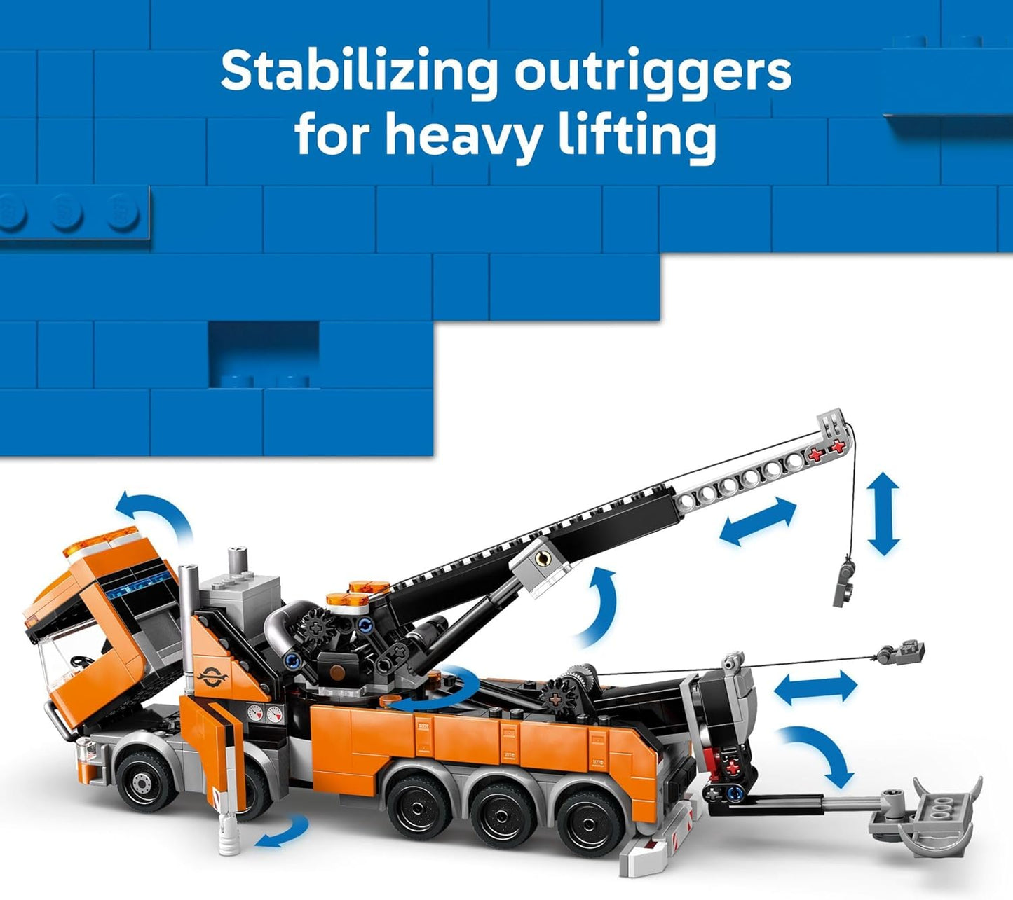 LEGO City Heavy-Duty Recovery Tow Truck with Crane Building Toy - Dump & Tow Truck Toys for Boys & Girls, Ages 8+ - Pretend Play Set for Kids - Gift Idea for Birthdays & Holidays - 60467