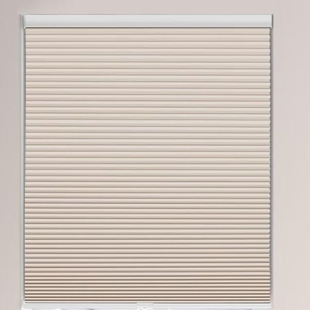 Changshade Cordless Blackout Cellular Shade, Tools-Free Honeycomb Shade for Bedroom, Kitchen, Children Room, Bathroom, Room Darkening Pleated Window Shade, 55 inches Wide, Beige - Retail $134