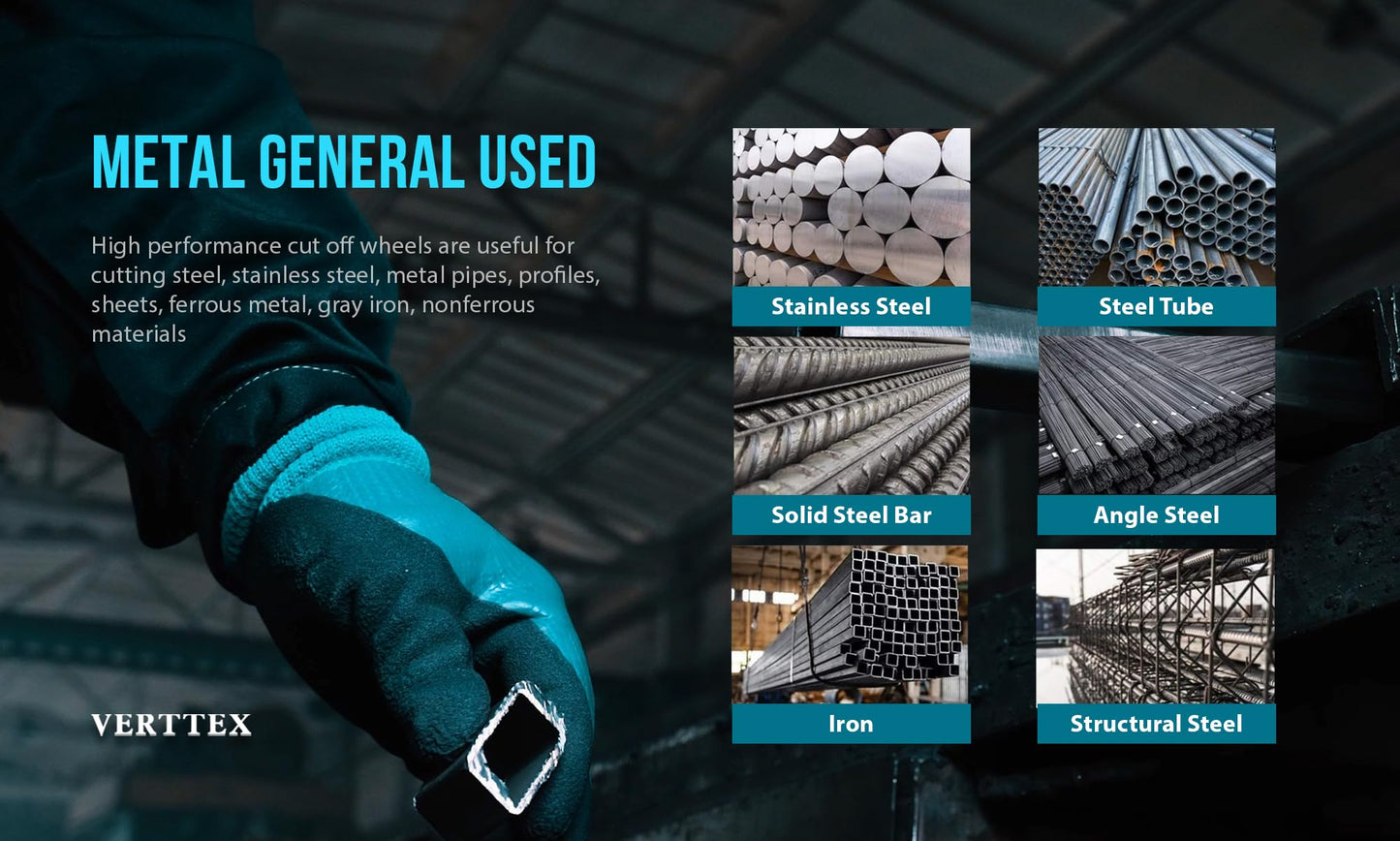 9”x1/16”x7/8” Inch Abrasive Cut Off Wheel, Aluminum Oxide Cutting Disc for Angle Grinder. Fiber Glass Reinforced Cutting Wheel for Stainless Steel, Carbon Steel, Aluminum, Metal- 25 Pack