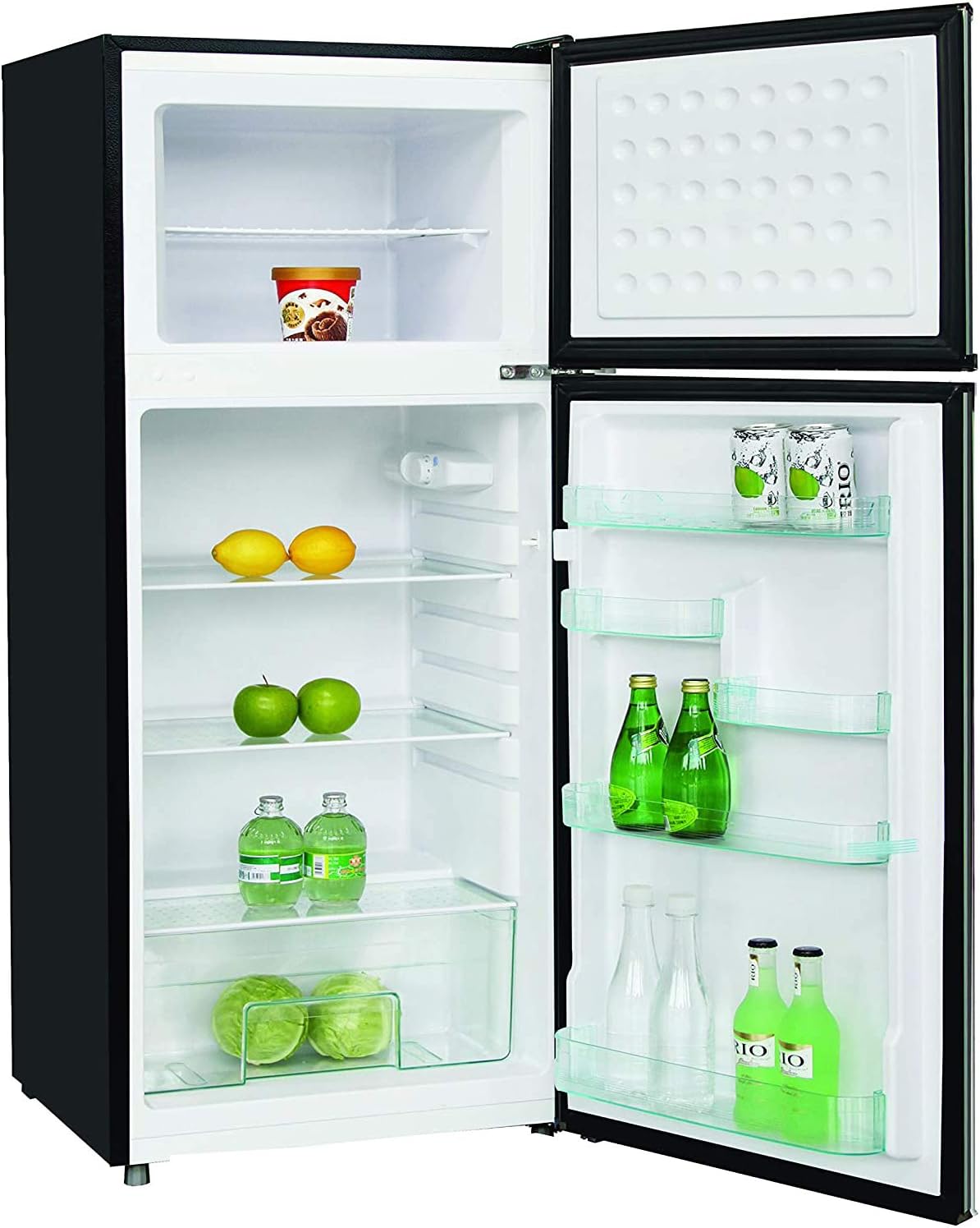 NEW - Frigidaire EFR751, 2 Door Apartment Size Refrigerator with Freezer, 7.5 cu ft, Platinum Series, Stainless Steel - Retail $350