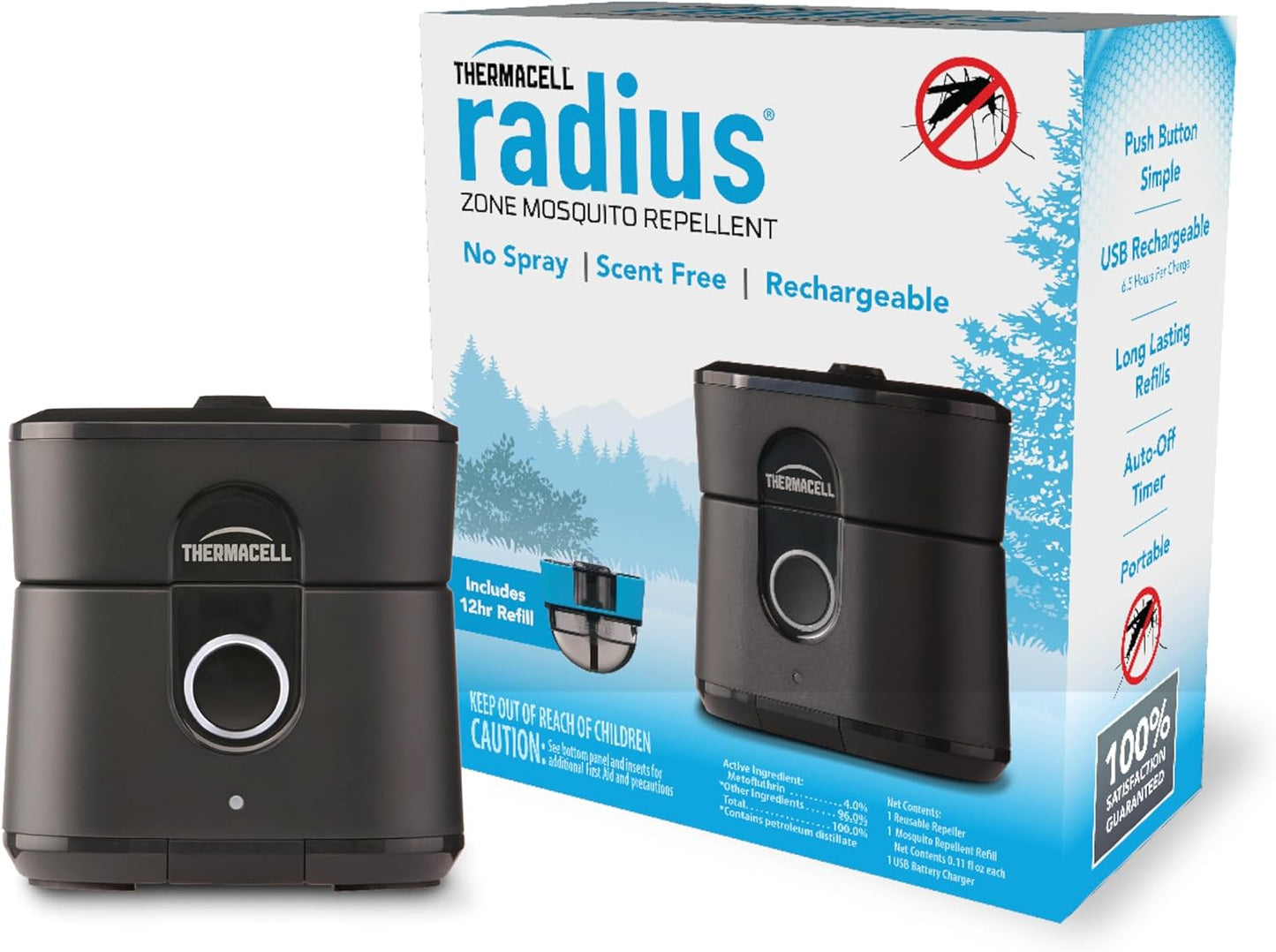 Thermacell Mosquito Repellent Radius Zone, Gen 2.0, Rechargeable; Includes 12-Hour Mosquito Repellent Refill; No Candle or Flame, Easy to Use & Long Lasting; Bug Spray Alternative - Retail $35