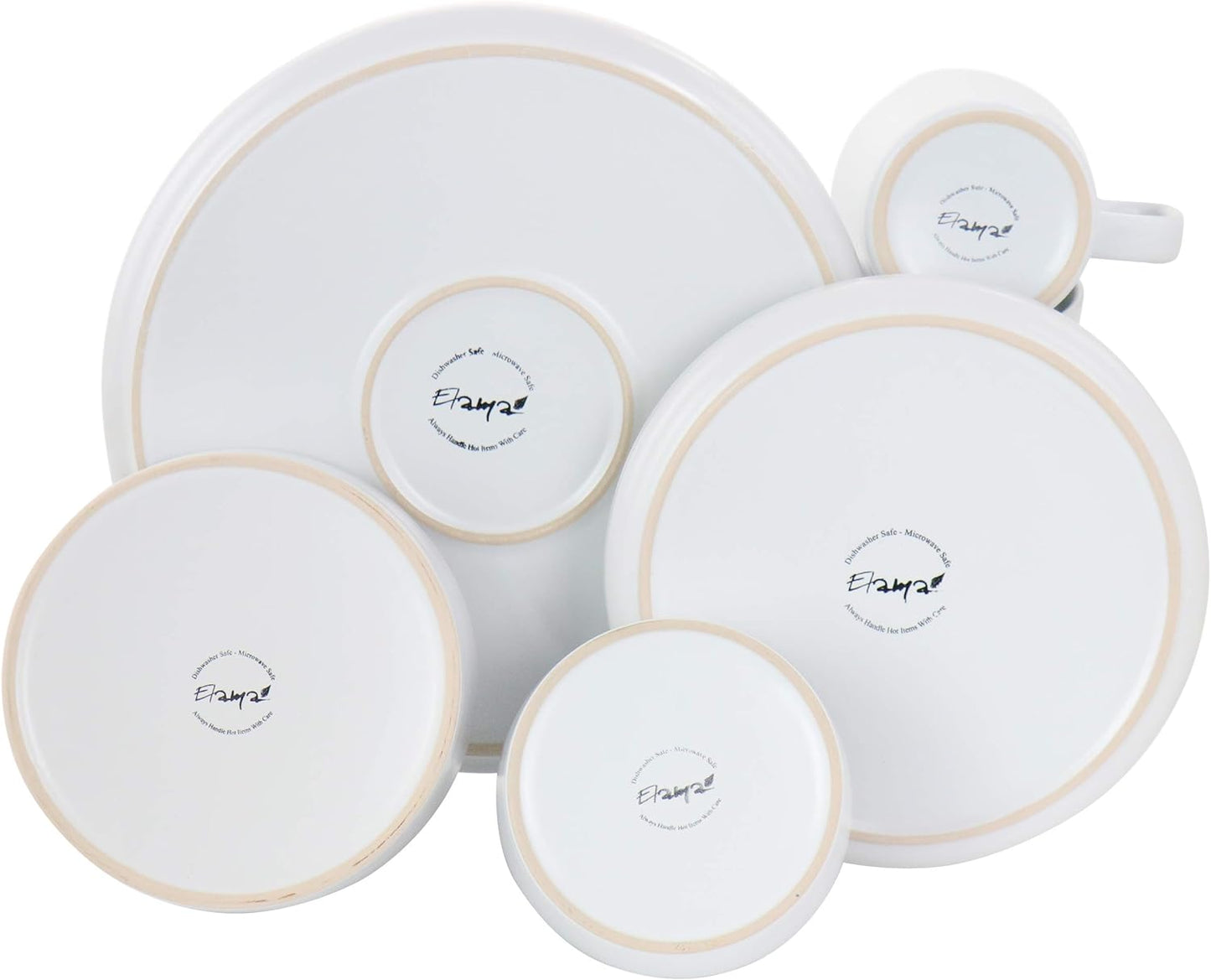 NEW - Elama Luxmatte Dinnerware Set, 20 Piece, White - Retail $49