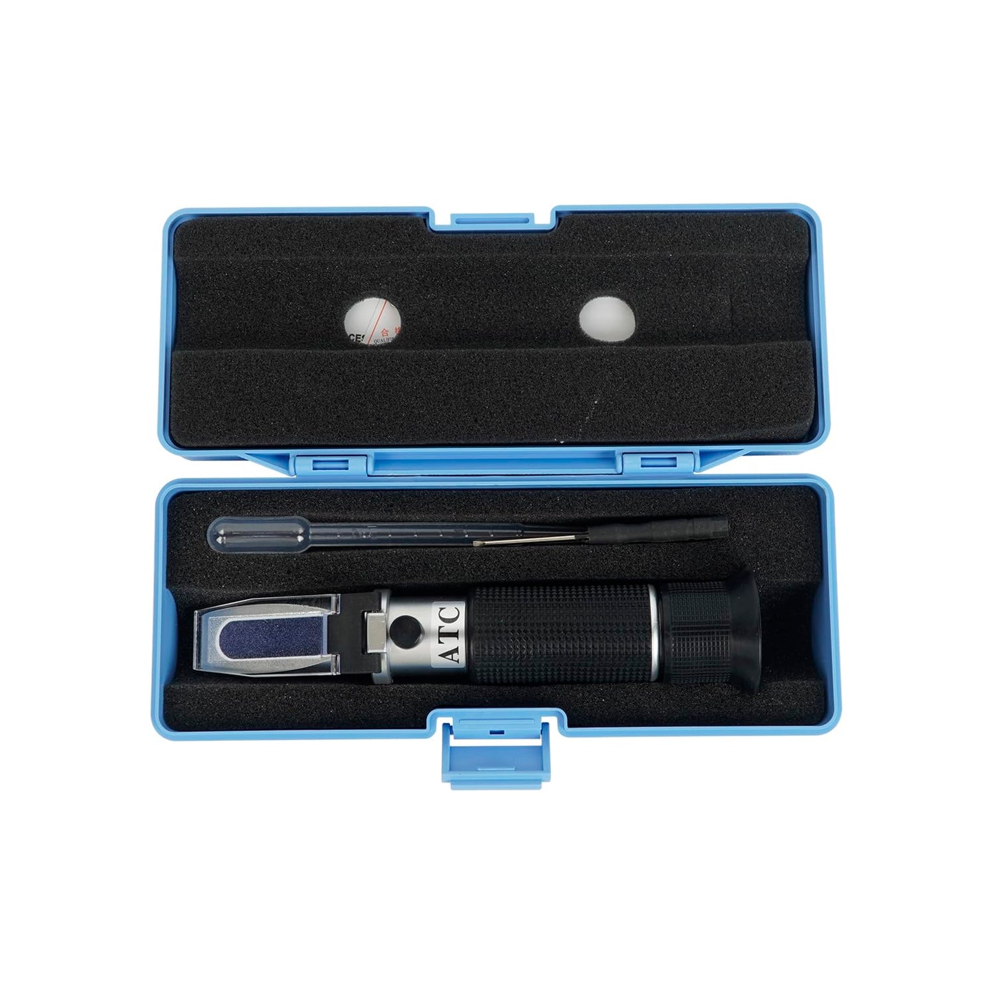 Honey Refractometer with ATC, Portable Refractometer for Honey Moisture,Triple Scale (Honey Moisture: 12-27%, Brix: 58-90%, Baume: 38-43°),Ideal for Honey, Molasses,Maple Syrup,Fruit jam