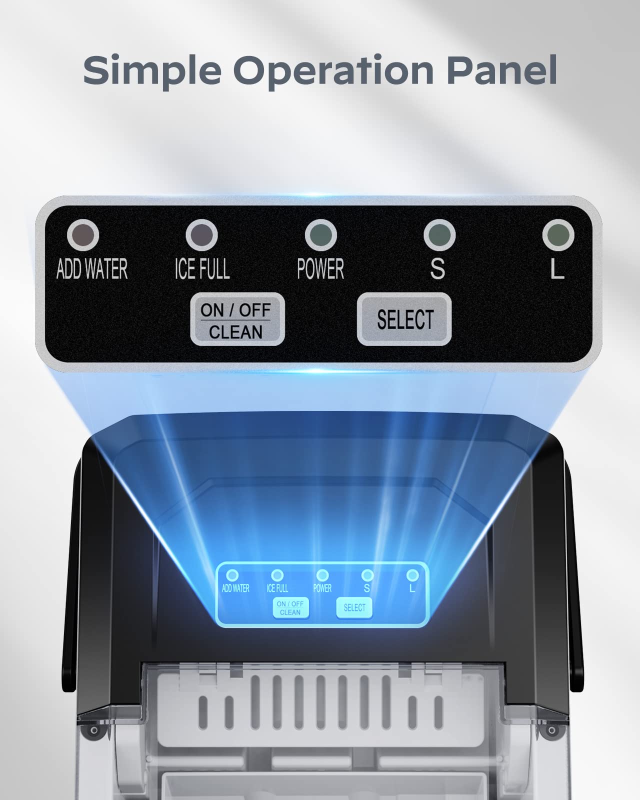 Silonn Ice Maker Countertop, Portable Ice Machine with Carry Handle, Self-Cleaning Ice Makers with Basket and Scoop, 9 Cubes in 6 Mins, 26 lbs per Day, Ideal for Home, Kitchen, Camping, RV - Retail $102