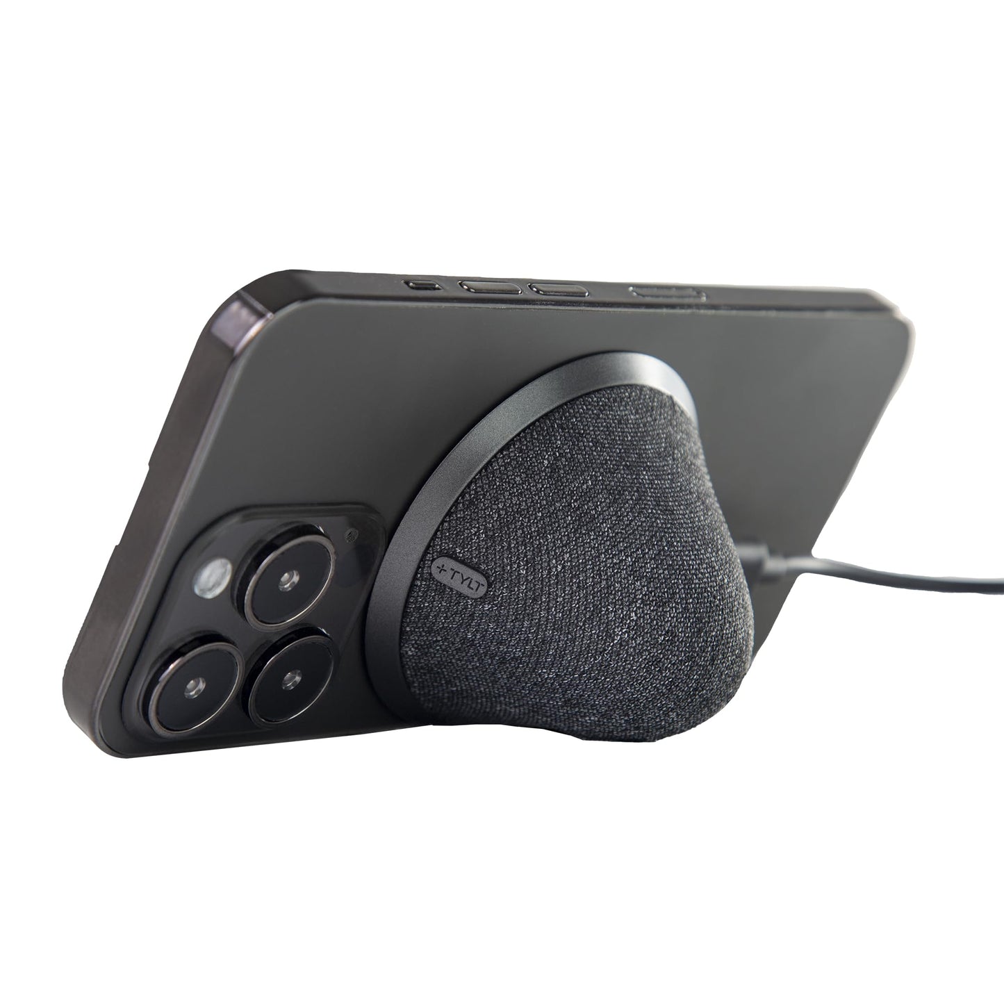 TYLT Bell Portable Magnetic Bluetooth Speaker with Built-in Mic for Compatible with iPhone iPad Google Pixel Samsung Galaxy 2.5 x 1.8 x 1.8 inches Hands-Free Calls Black