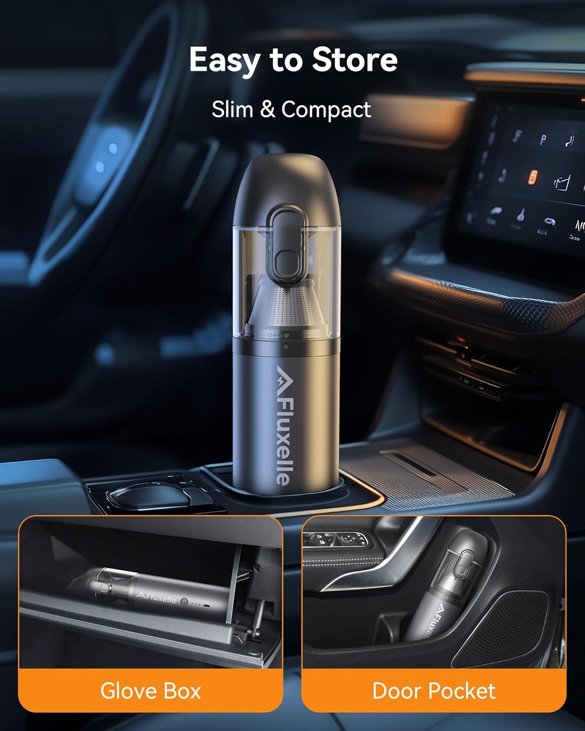Car Vacuum Portable Cordless, 23000Pa Max Suction 4 in 1 Mini Handheld Vacuum Cleaner, 18W Fast Charging, 11 Attachments, Multifunctional Vacuum for Car, Home, Pet, Office