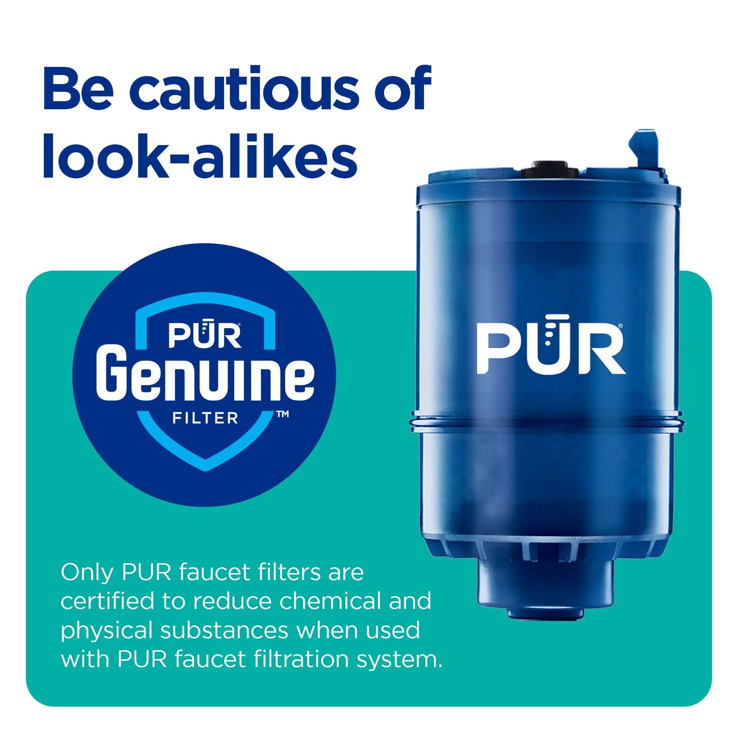 PUR Plus Vertical Faucet Mount Water Filtration System, Lead-Reducing Water Filter For Sink Faucet, Easy Install, 100 Gallons, Compatible with Sinks with External Aerators, Grey