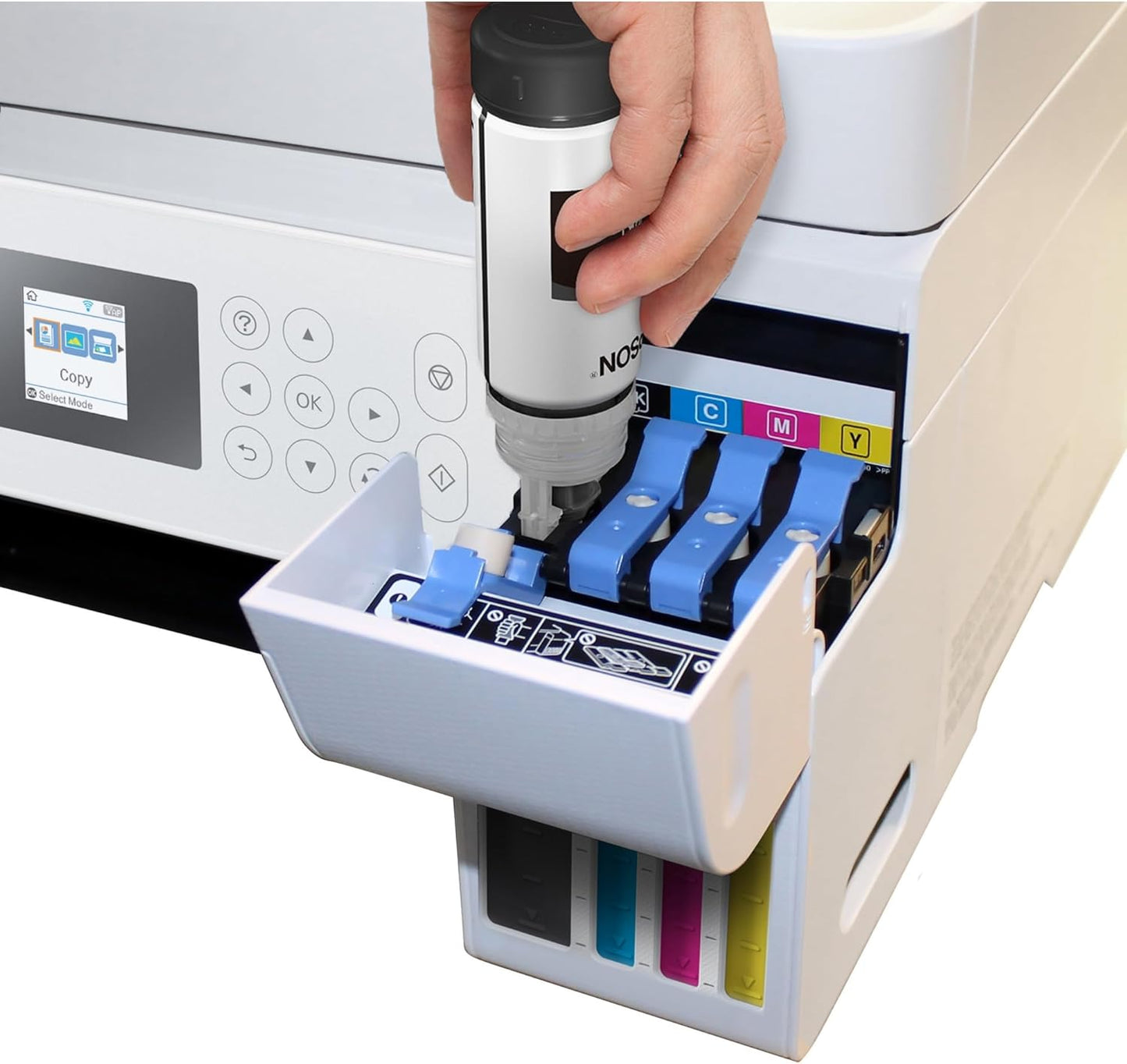 Epson EcoTank ET-2760 Wireless Color All-in-One Cartridge-Free Supertank Printer with Scanner and Copier - Retail $290